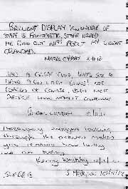 Pages from our Guest Book