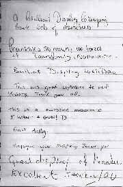 Pages from our Guest Book
