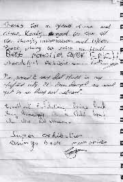 Pages from our Guest Book