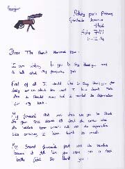 Thank you letter from Rokeby Park School pupil