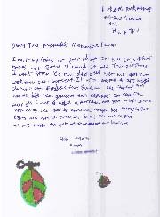 Thank you letter from Rokeby Park School pupil