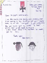 Thank you letter from Rokeby Park School pupil